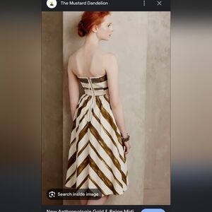 Anthropologie | Chic Strapless Chevron Dress